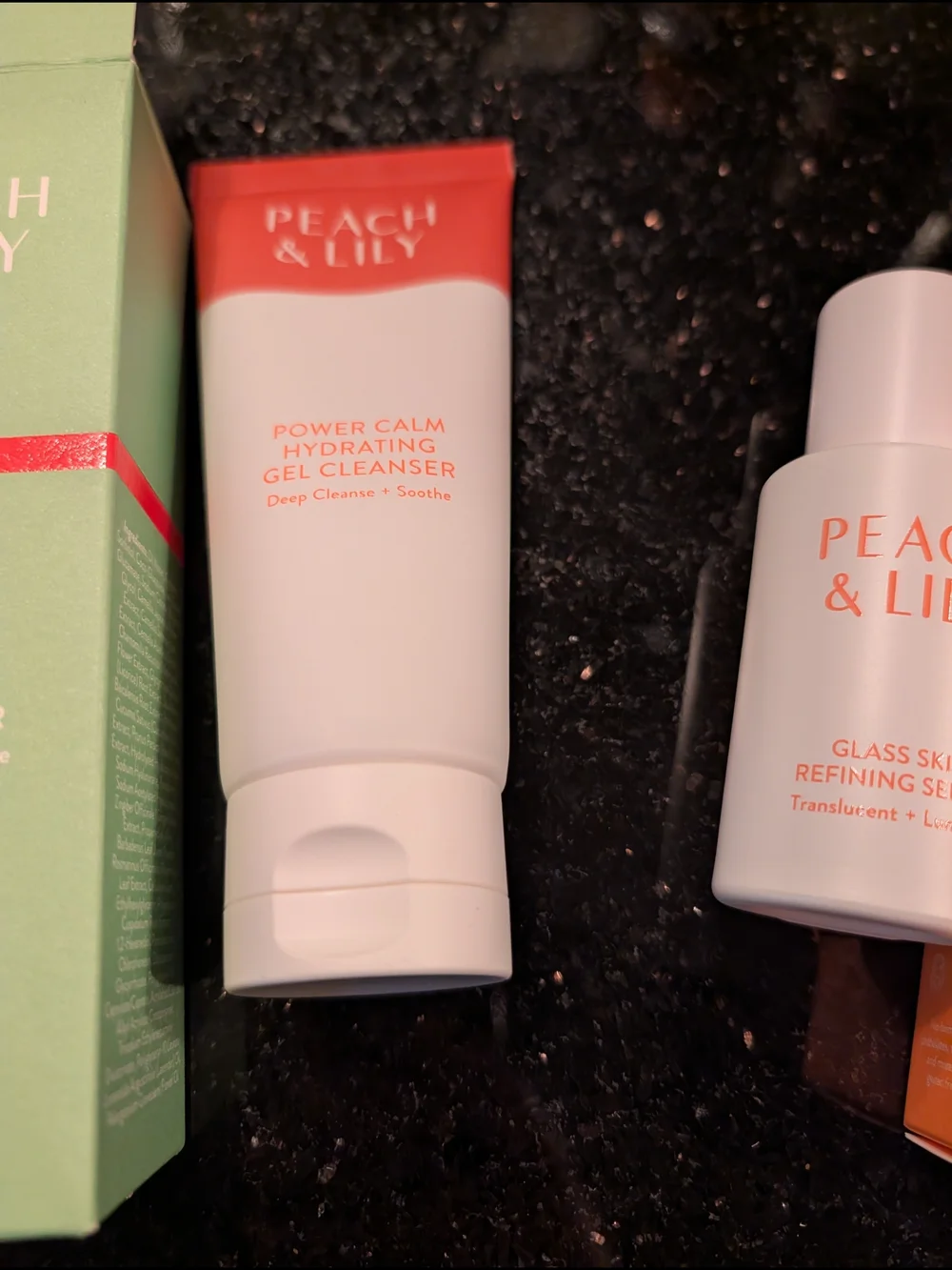 Peach & Lily Hydrating Gel Cleanser + Glass Skin Refining Serum - Green & Coral